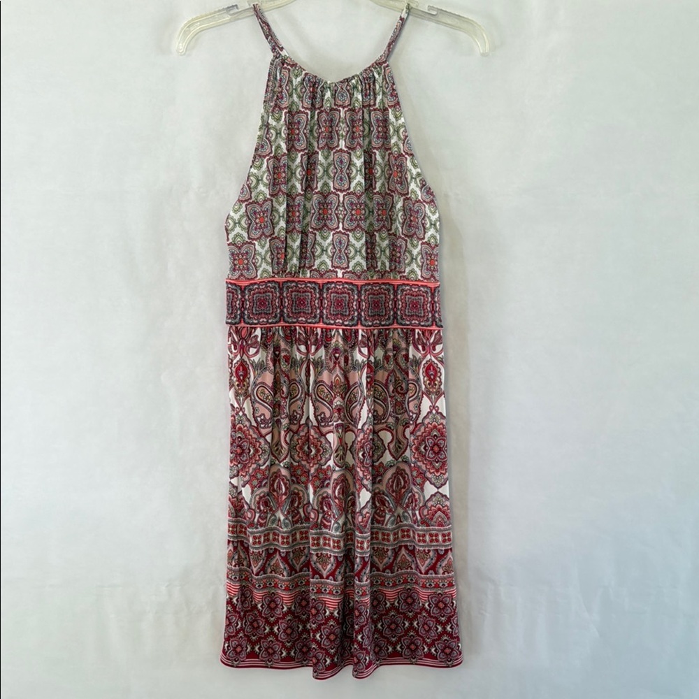 London Times Bohemian Patterned Halter-type Dress size 4
